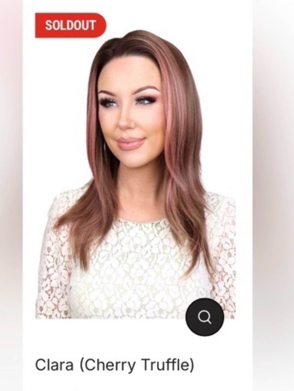 CSC NWT Synthetic Women’s Wig in Auburn with Pink Highlights